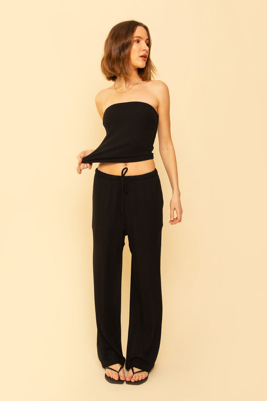 Paloma Pant in Black Rib - Whimsy & Row