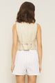 Bowie Vest in Oatmeal Linen